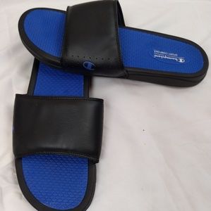 Champion size 12 sandals black/blue